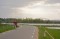 Cycling on the dyke near Nijmegen
