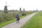 Cycling between the Windmills at Kinderdijk