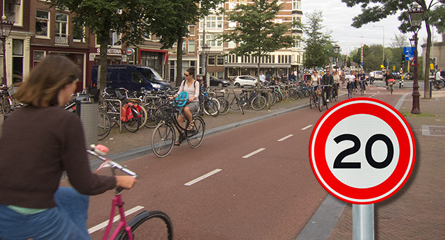 Will there be a speed limit of 20 km/h for e-bikes in the near future? Photo © Holland-Cycling.com
