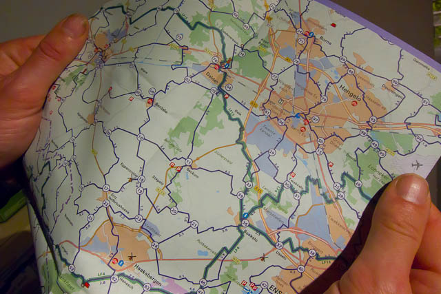 A numbered cycle network map does not give detailed information. Photo © Holland-Cycling.com