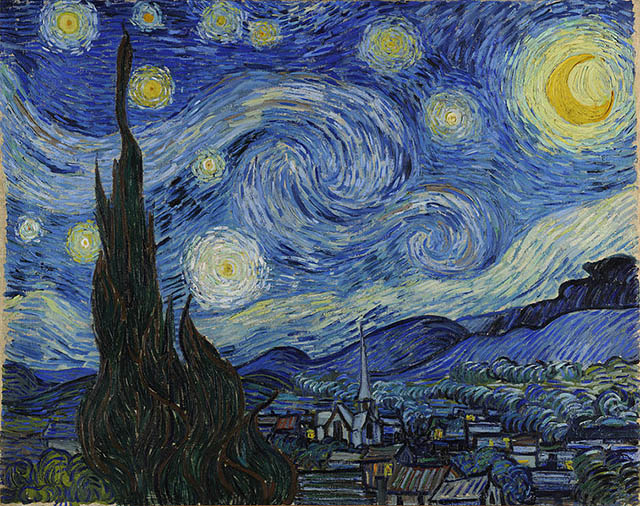 The Starry Night by Vincent Van Gogh. Photo © [urlb=http://commons.wikimedia.org/wiki/File:Van_Gogh_-_Starry_Night_-_Google_Art_Project.jpg?uselang=nl]Wikicommons[/urlb]